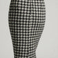 Solara Dogtooth Stretch Pencil Skirt