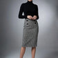 Solara Dogtooth Stretch Pencil Skirt