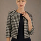 Kaira Cropped Dogtooth Stretch Jacket