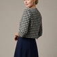 Kaira Cropped Dogtooth Stretch Jacket
