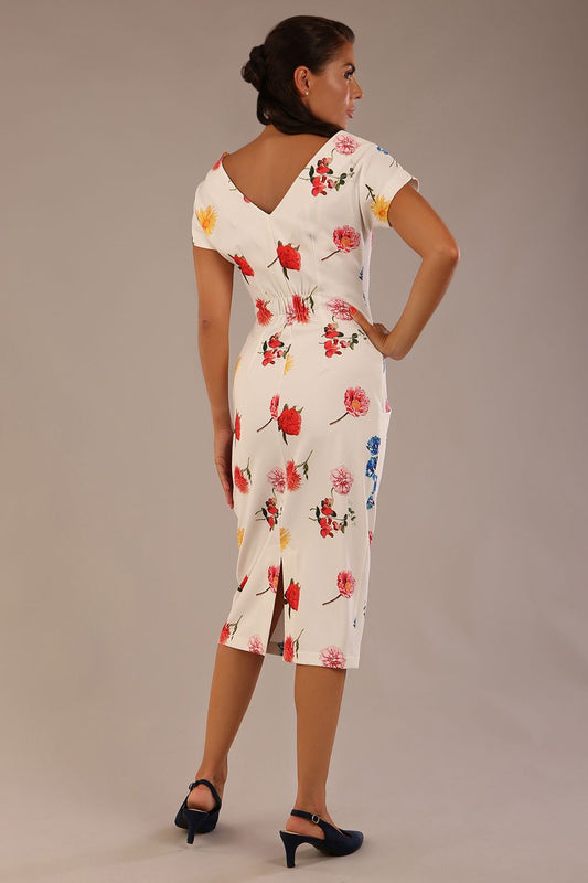 (PRE-ORDER) Carlisle Boat Neck Short Sleeve Midi Pencil Dress