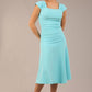 (PRE-ORDER) Sonning Cap Sleeve Square Neckline A-Line Dress