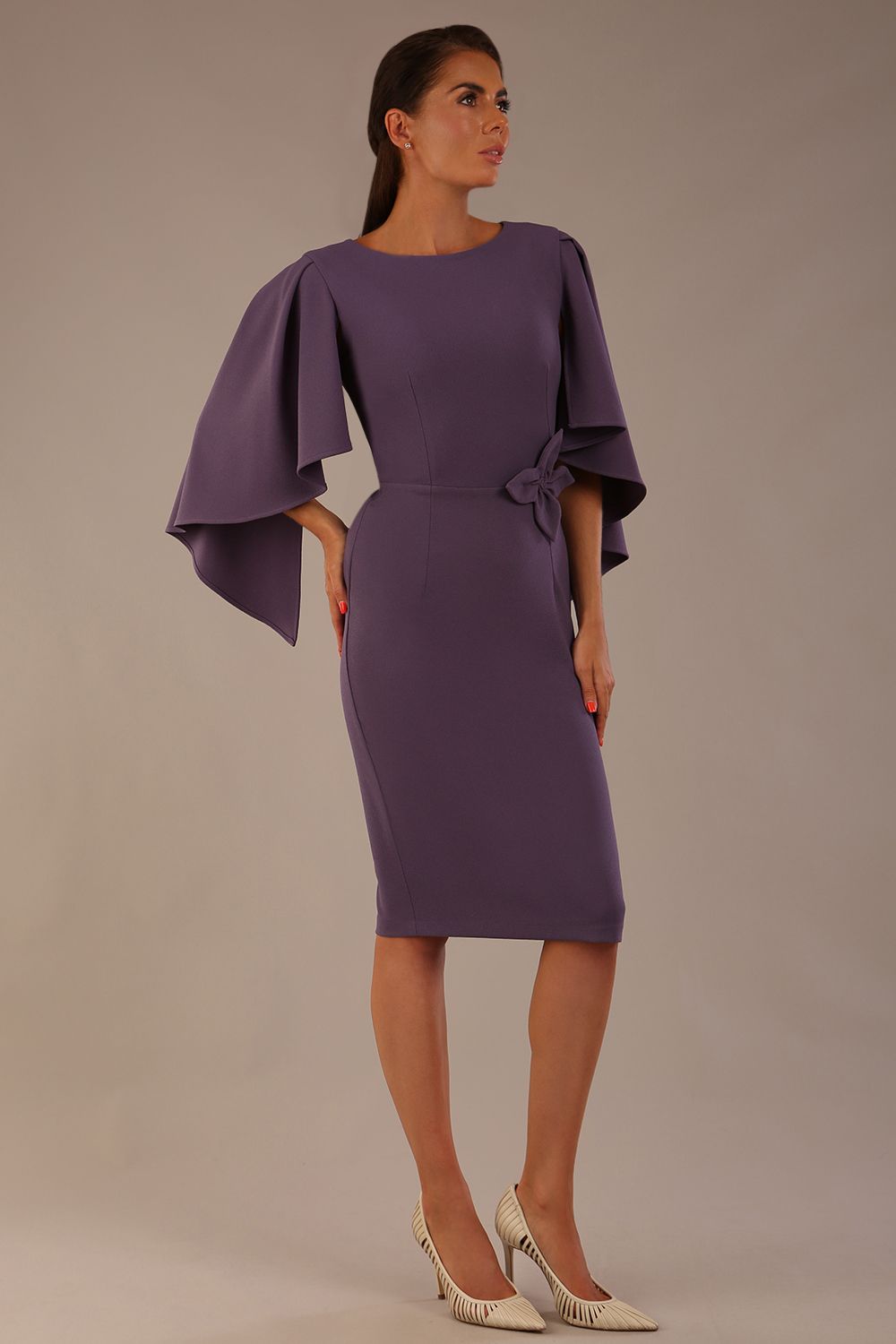 (PRE-ORDER) Luella Dolman Sleeve Knee-Length Pencil Dress