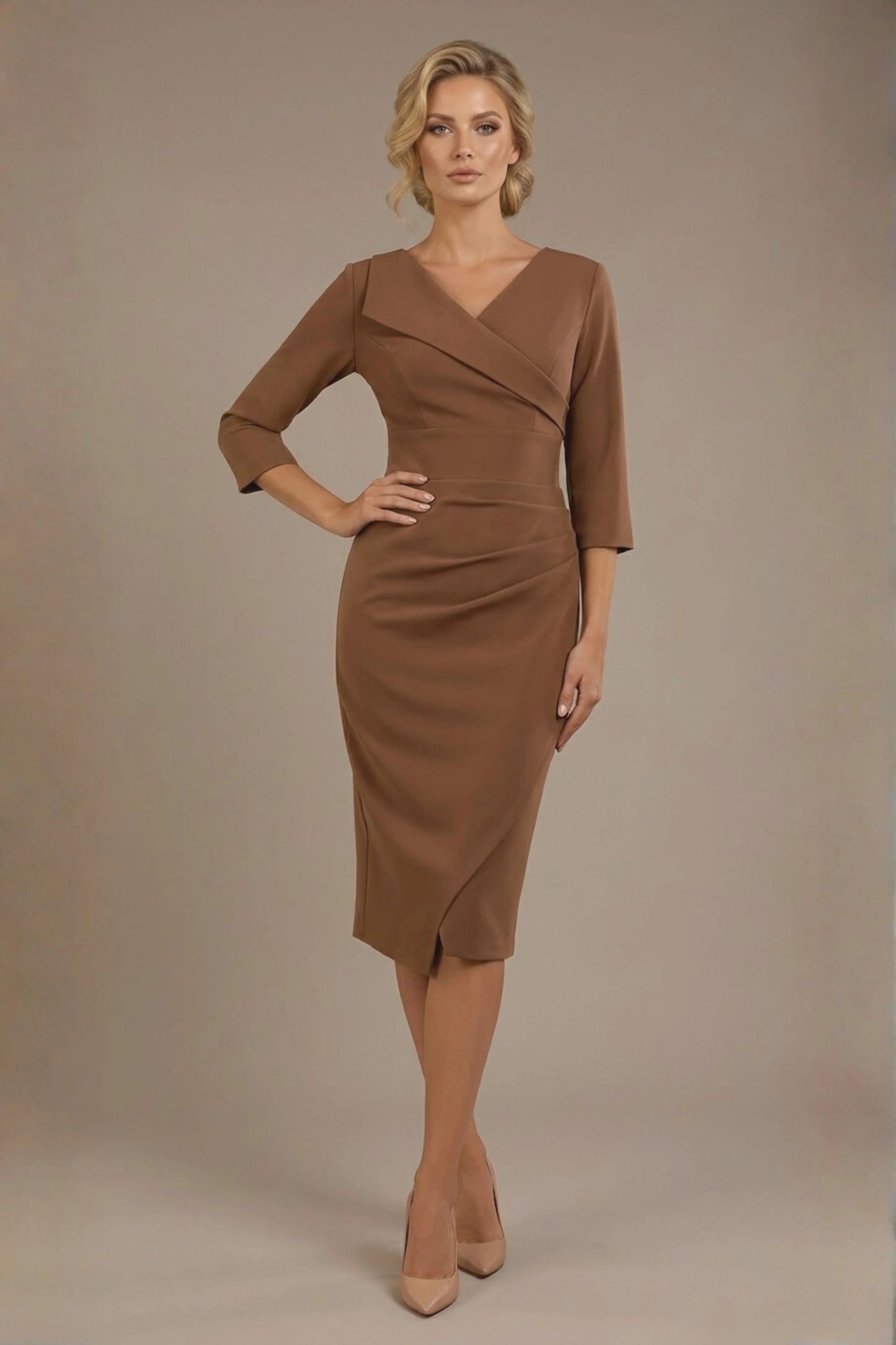 Adley Asymmetric Draped Dress