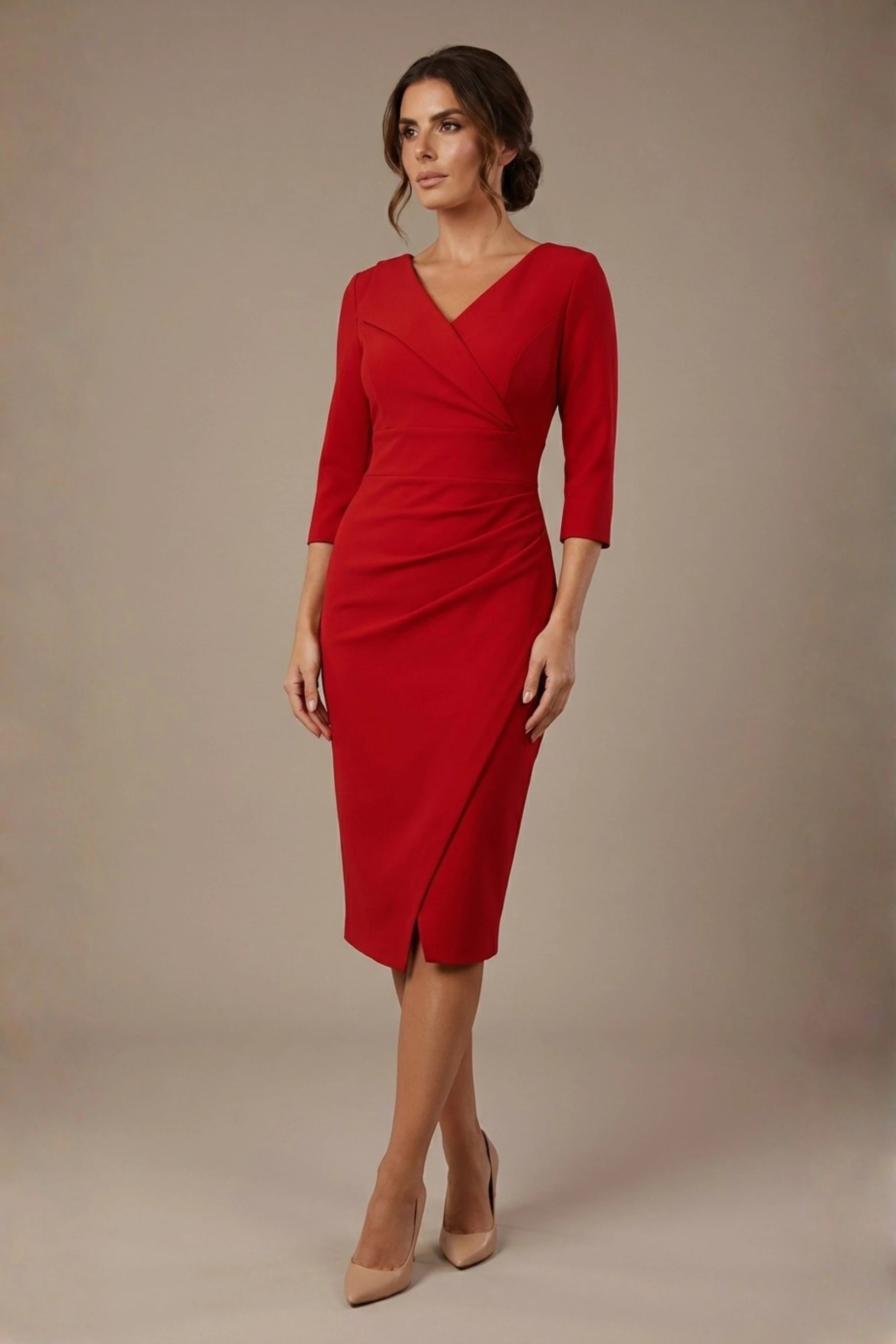 Adley Asymmetric Draped Dress