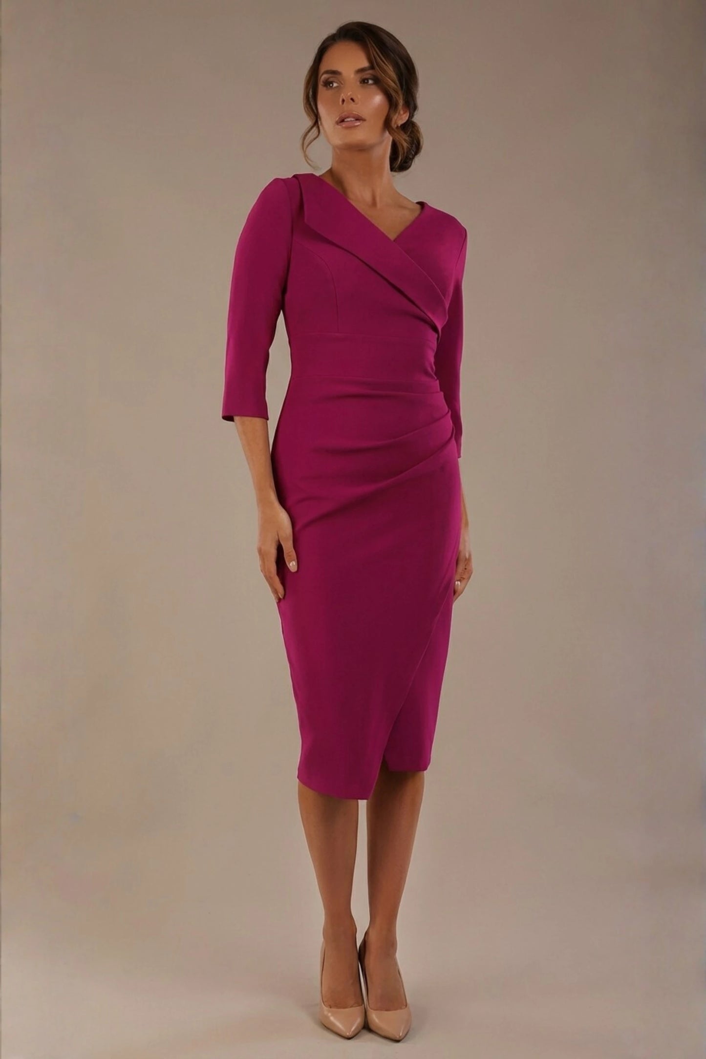 Adley Asymmetric Draped Dress