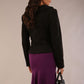 Back view of the Teddy Luxe Boucle Jacket in black, showing the tailored fit across the shoulders.