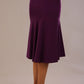Back view of the purple Marlene fishtail skirt, showing the central zip.