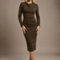 Cassidy Cowl Neck Pencil Dress 
