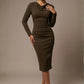 Cassidy Cowl Neck Pencil Dress 