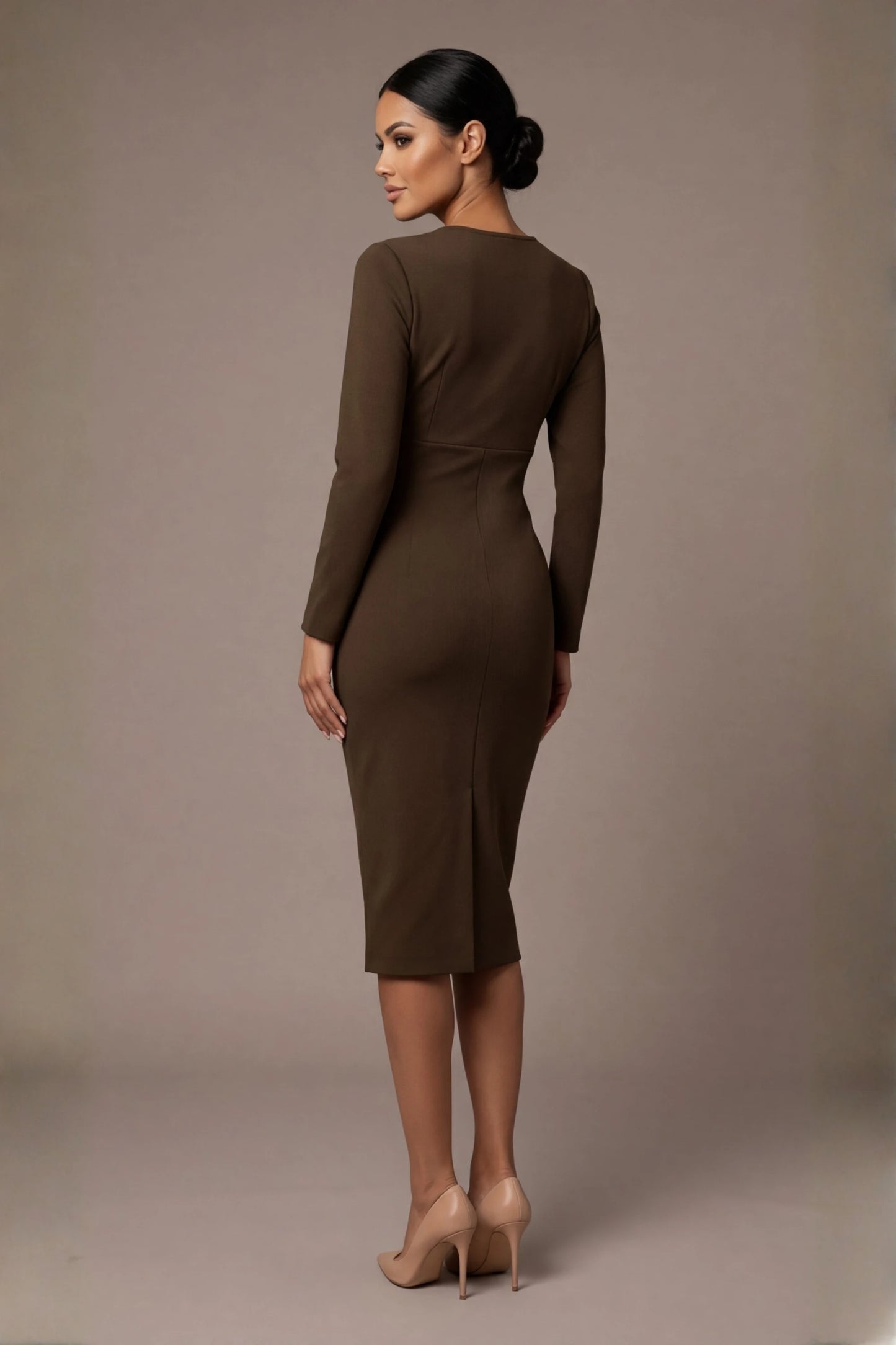 Cassidy Cowl Neck Pencil Dress 