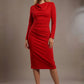 Cassidy Cowl Neck Pencil Dress 
