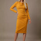 Cassidy Cowl Neck Pencil Dress 
