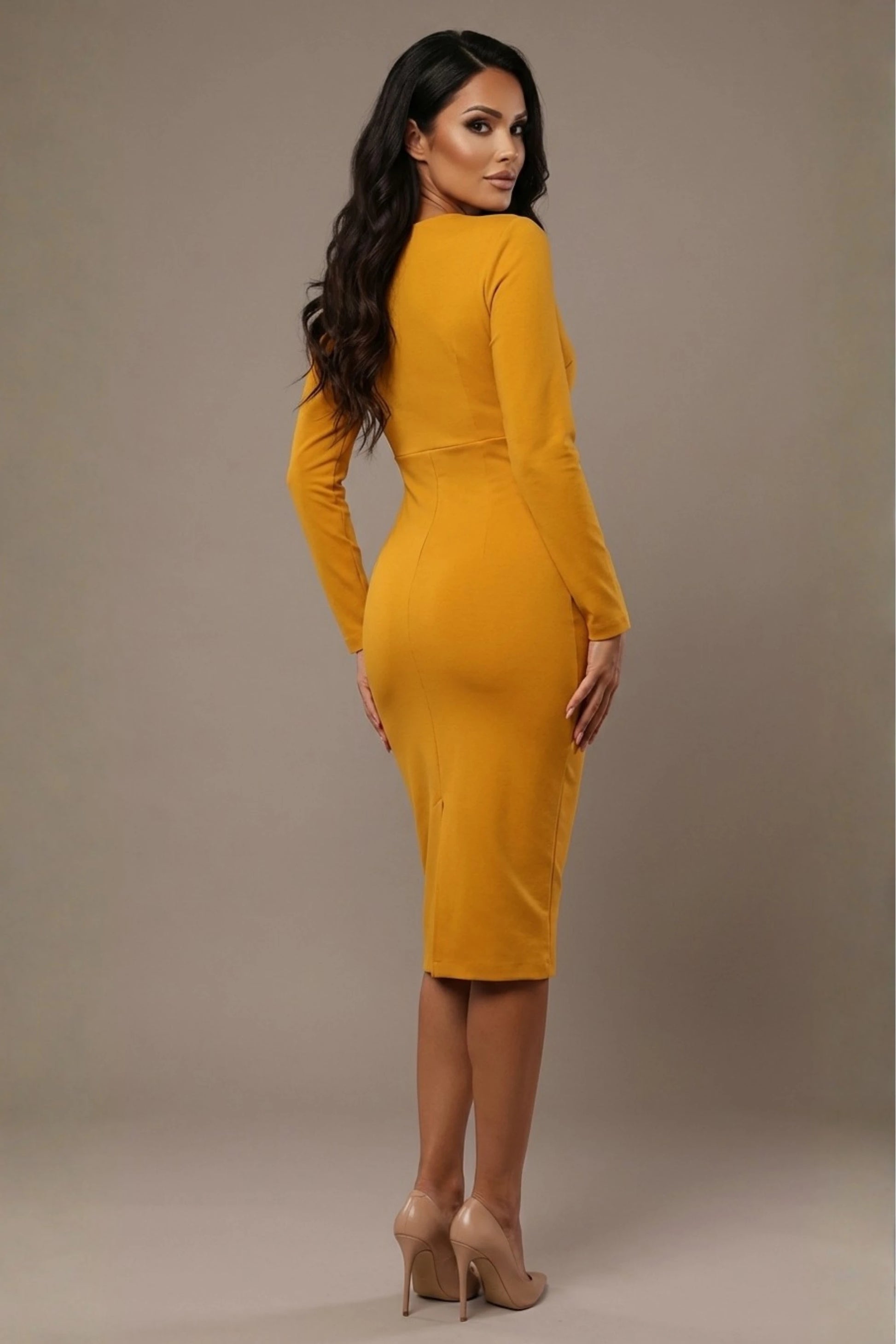 Cassidy Cowl Neck Pencil Dress 