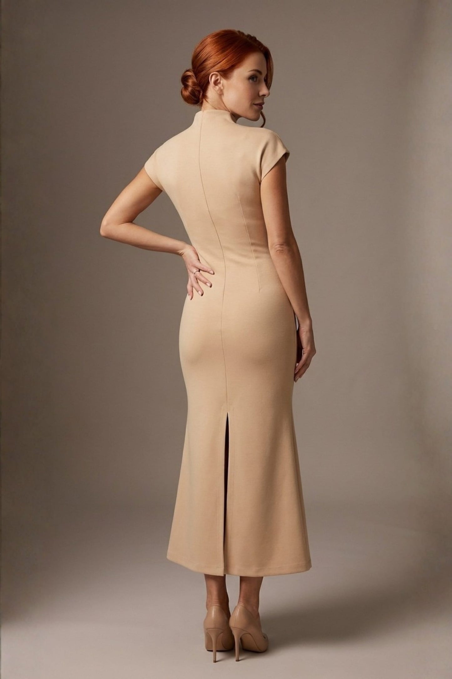 Kaden High Neck Midaxi Dress 