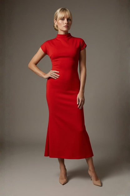 Kaden High Neck Midaxi Dress 