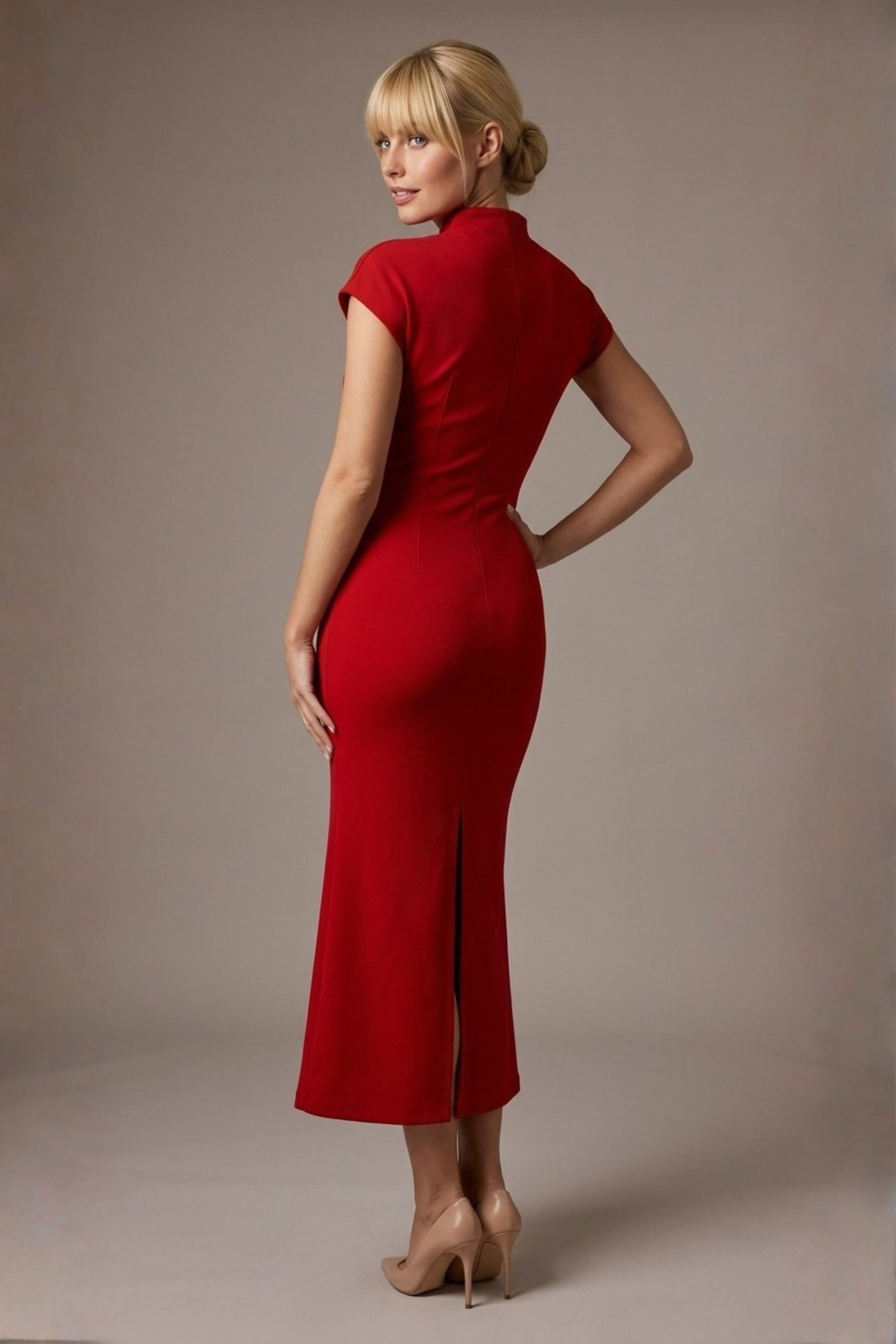 Kaden High Neck Midaxi Dress 