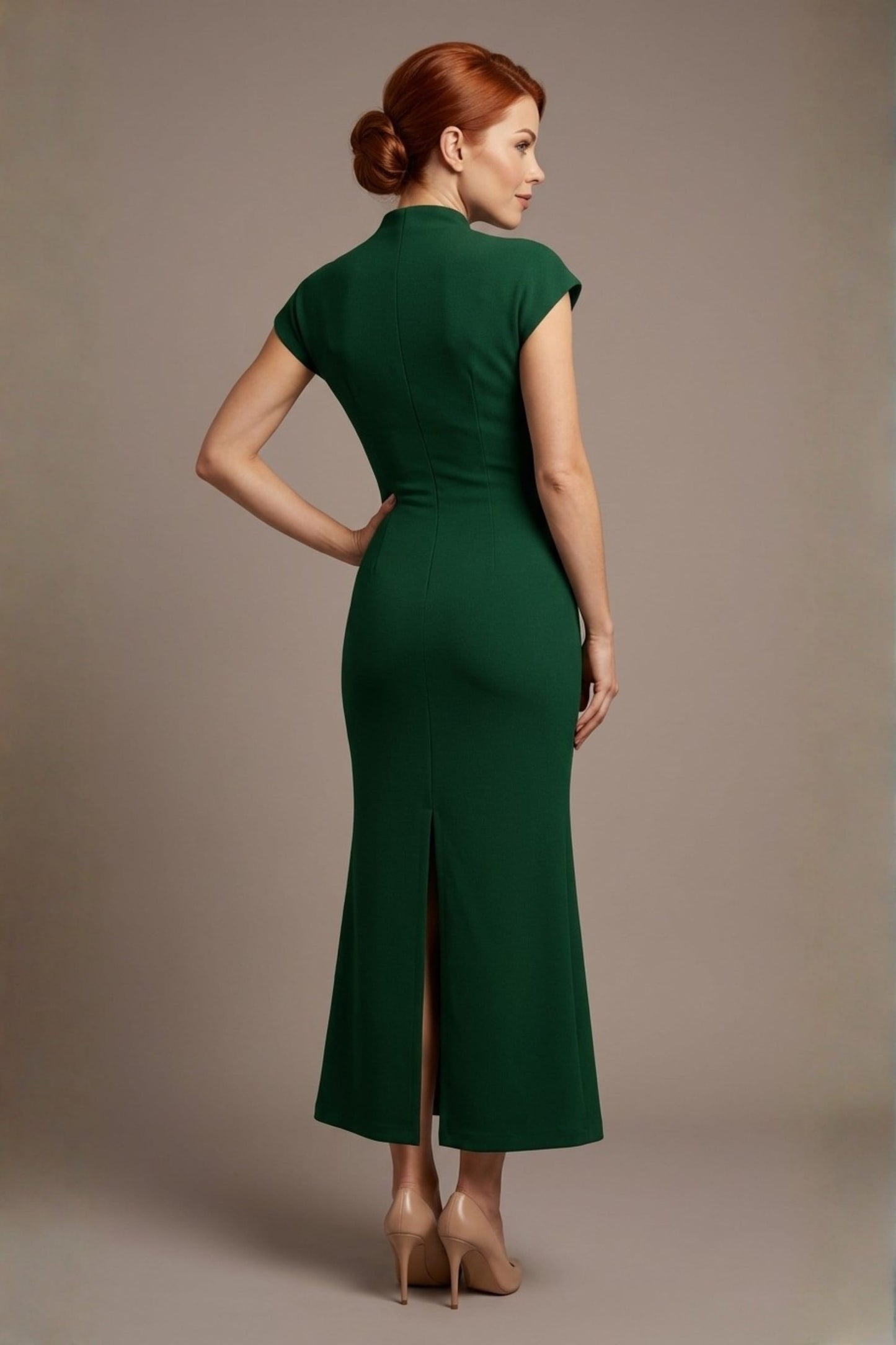 Kaden High Neck Midaxi Dress 