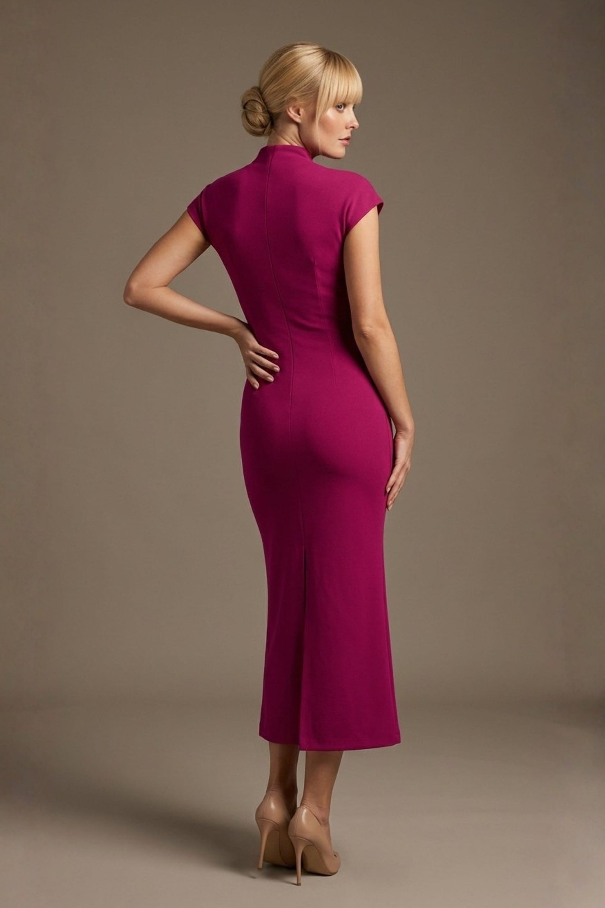 Kaden High Neck Midaxi Dress 