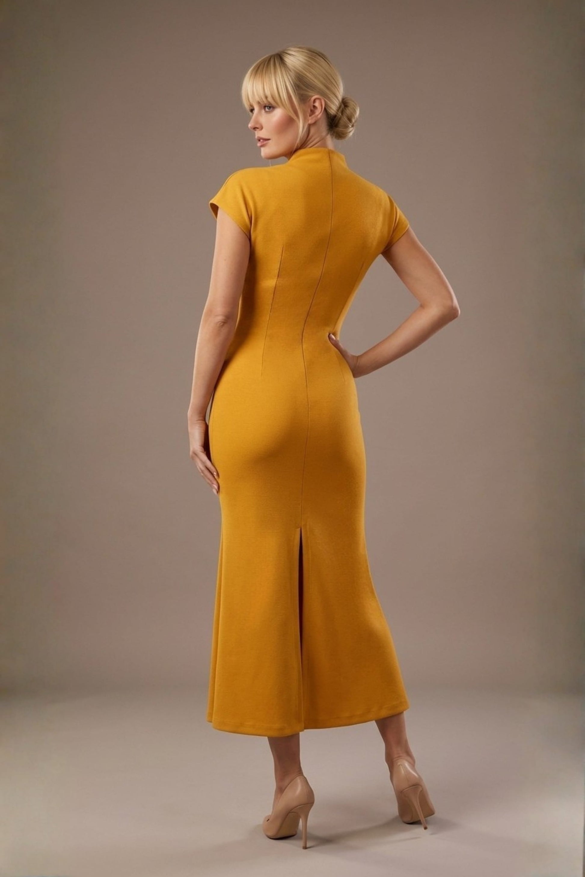 Kaden High Neck Midaxi Dress 