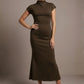 Kaden High Neck Midaxi Dress 