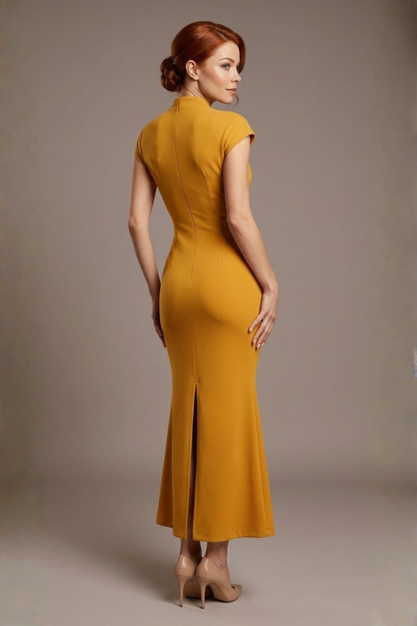 Kaden High Neck Midaxi Dress 