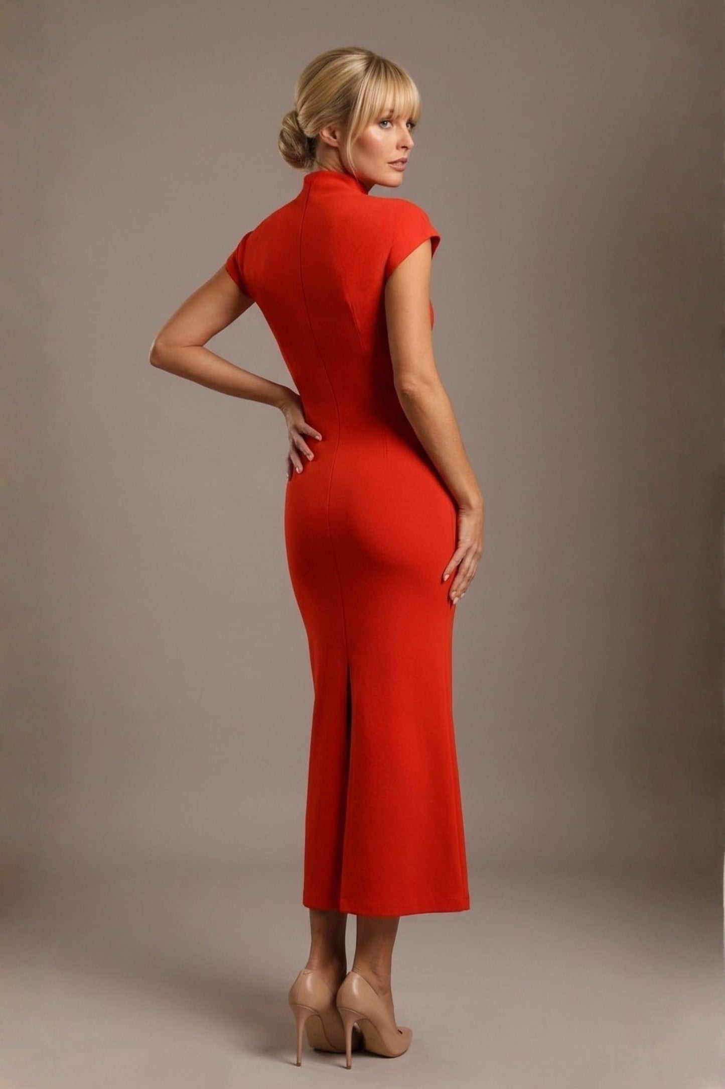 Kaden High Neck Midaxi Dress 