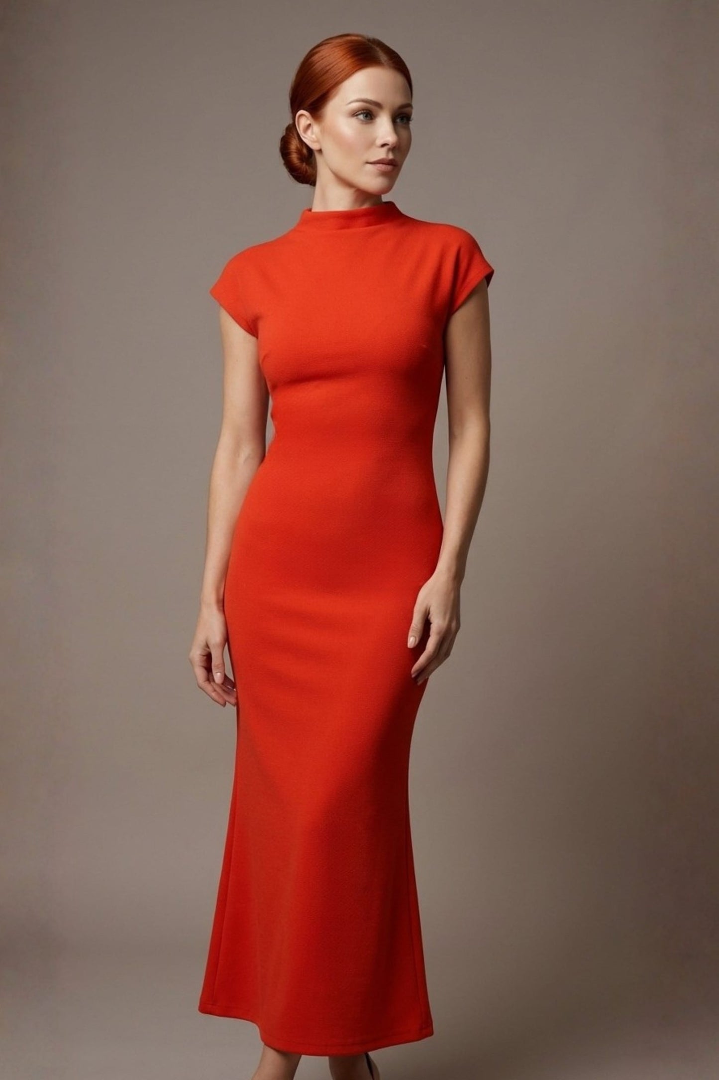 Kaden High Neck Midaxi Dress 