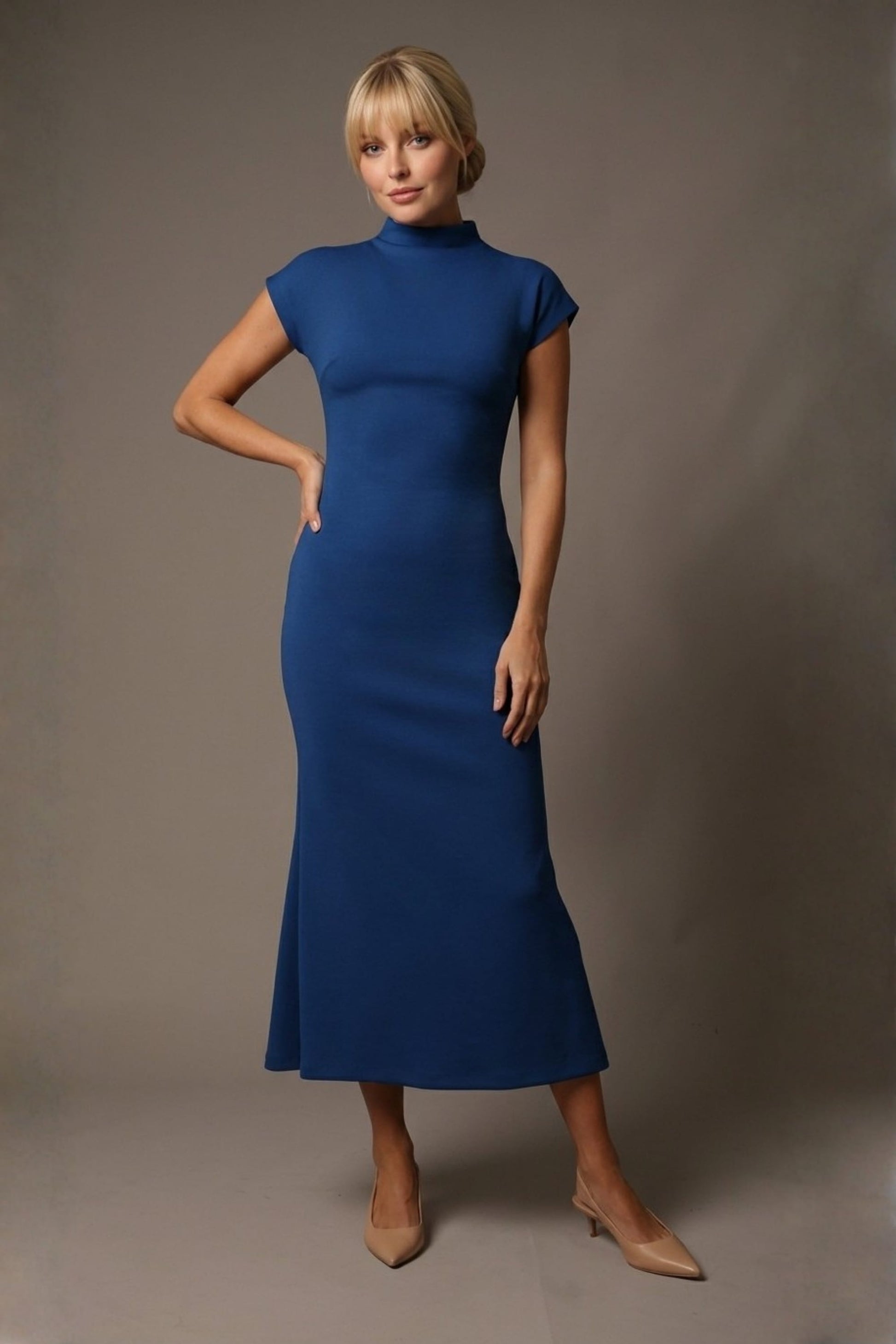 Kaden High Neck Midaxi Dress 