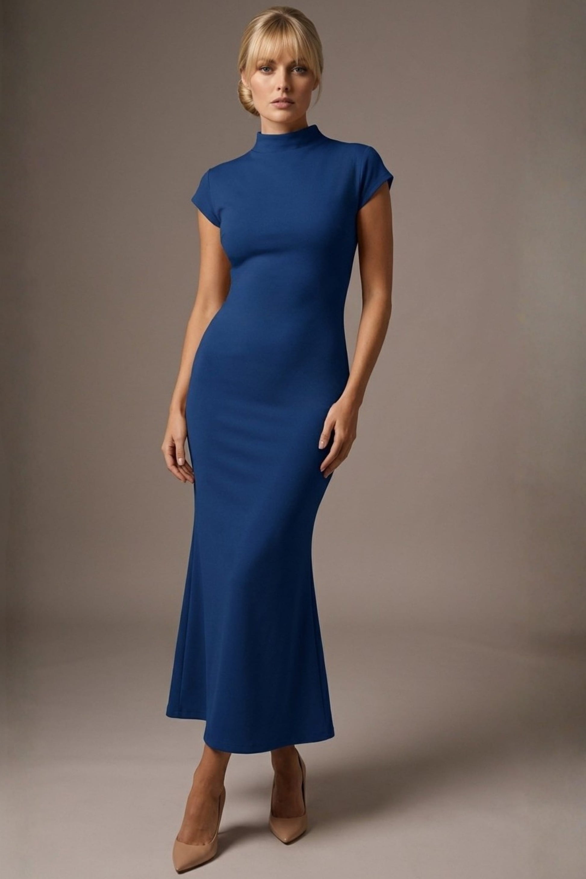 Kaden High Neck Midaxi Dress 