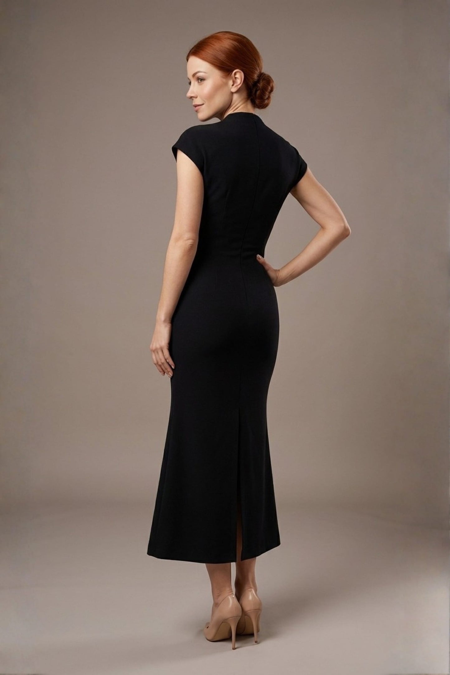 Kaden High Neck Midaxi Dress 