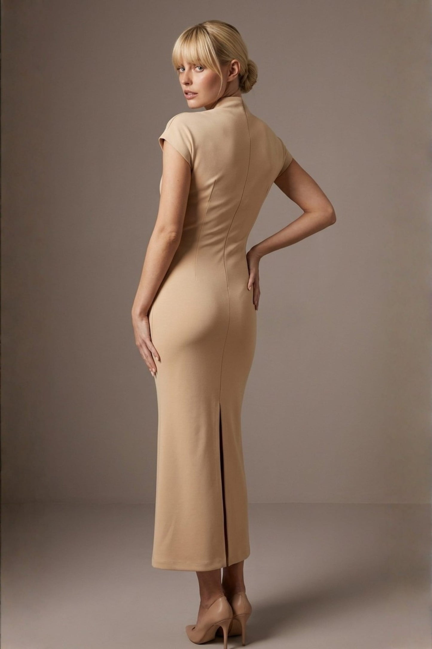 Kaden High Neck Midaxi Dress 