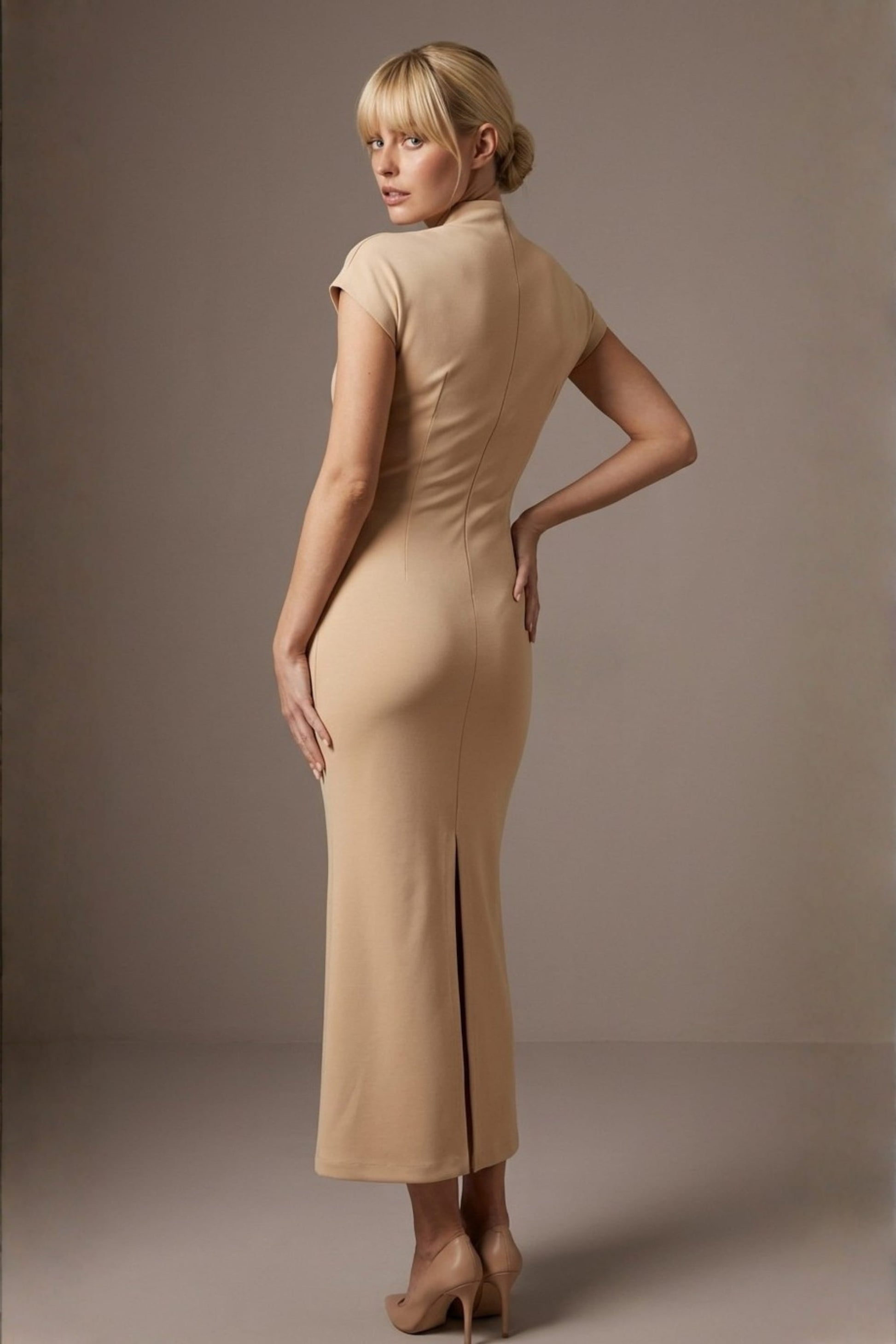 Kaden High Neck Midaxi Dress 