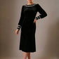 Spinetti Long-Sleeved Jewelled Velvet Midi Dress 