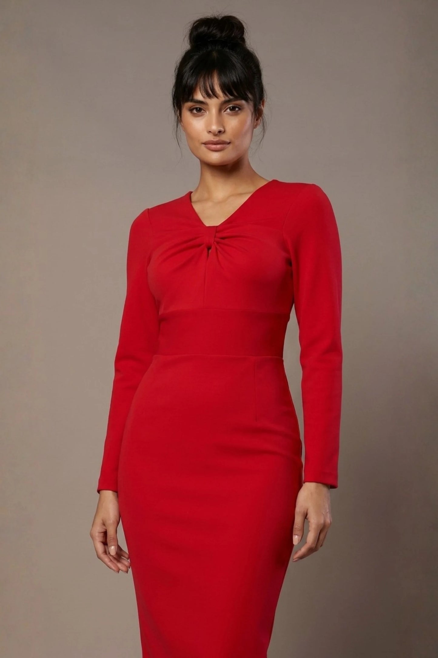 Heidi Sculpted Long Sleeve Pencil Dress