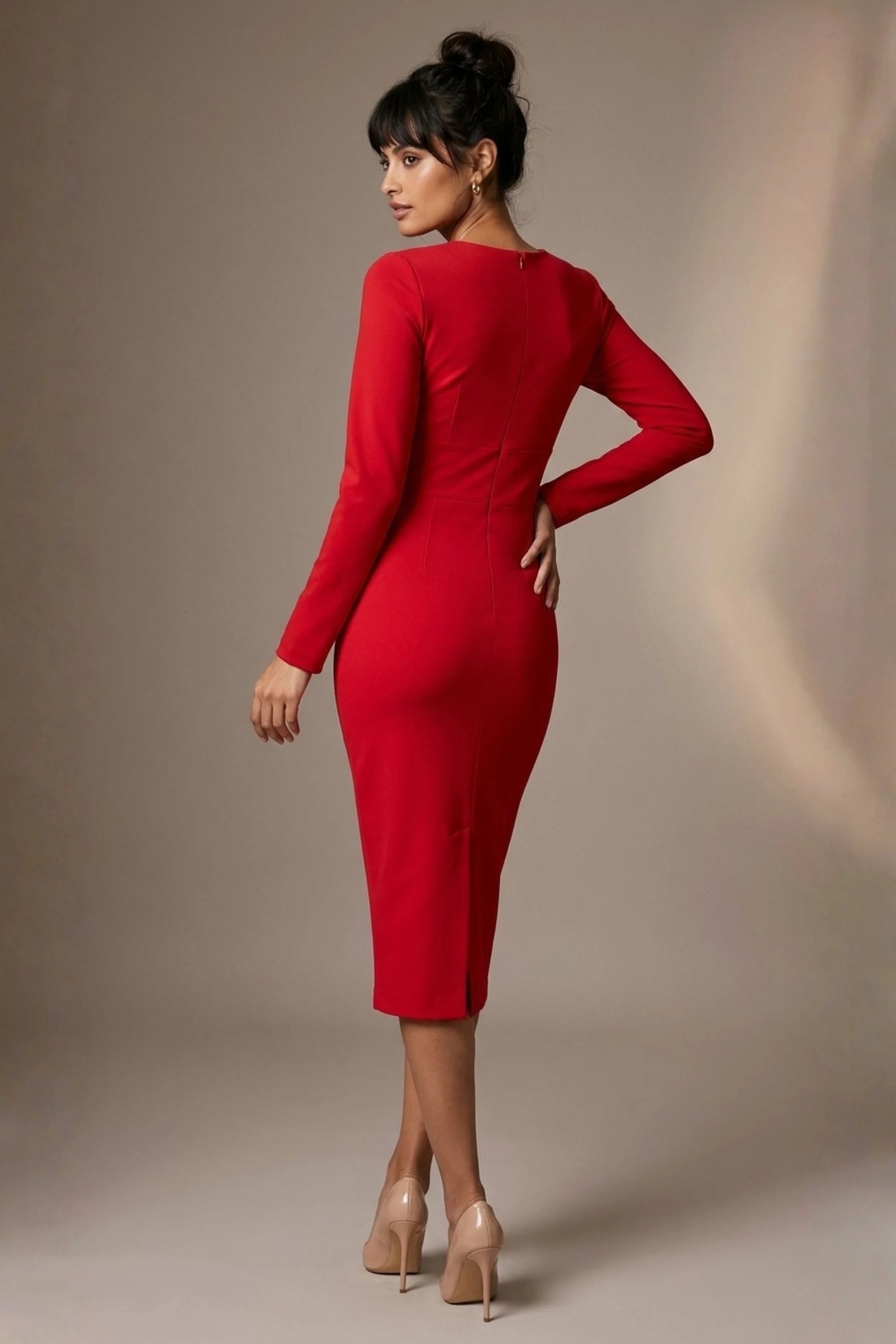 Heidi Sculpted Long Sleeve Pencil Dress