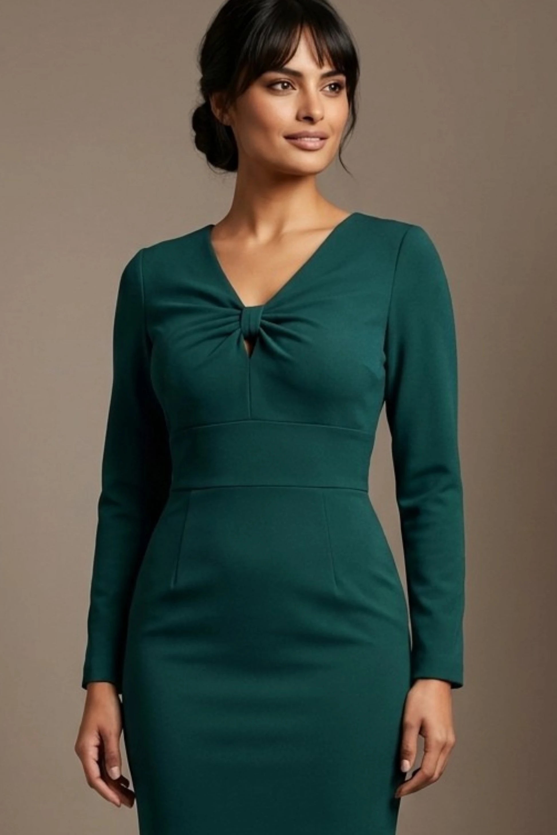 Heidi Sculpted Long Sleeve Pencil Dress