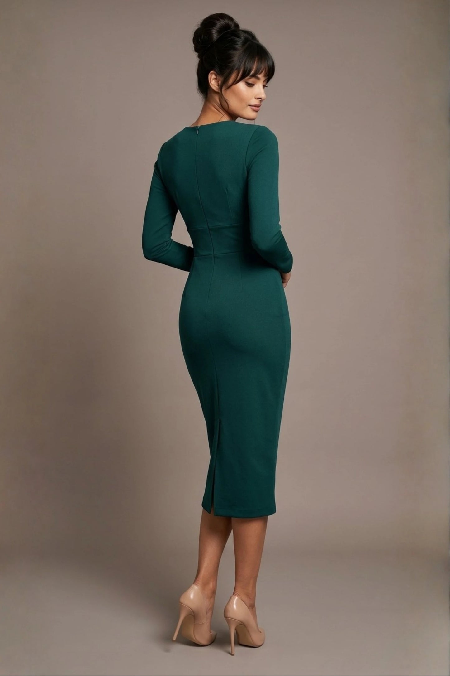 Heidi Sculpted Long Sleeve Pencil Dress