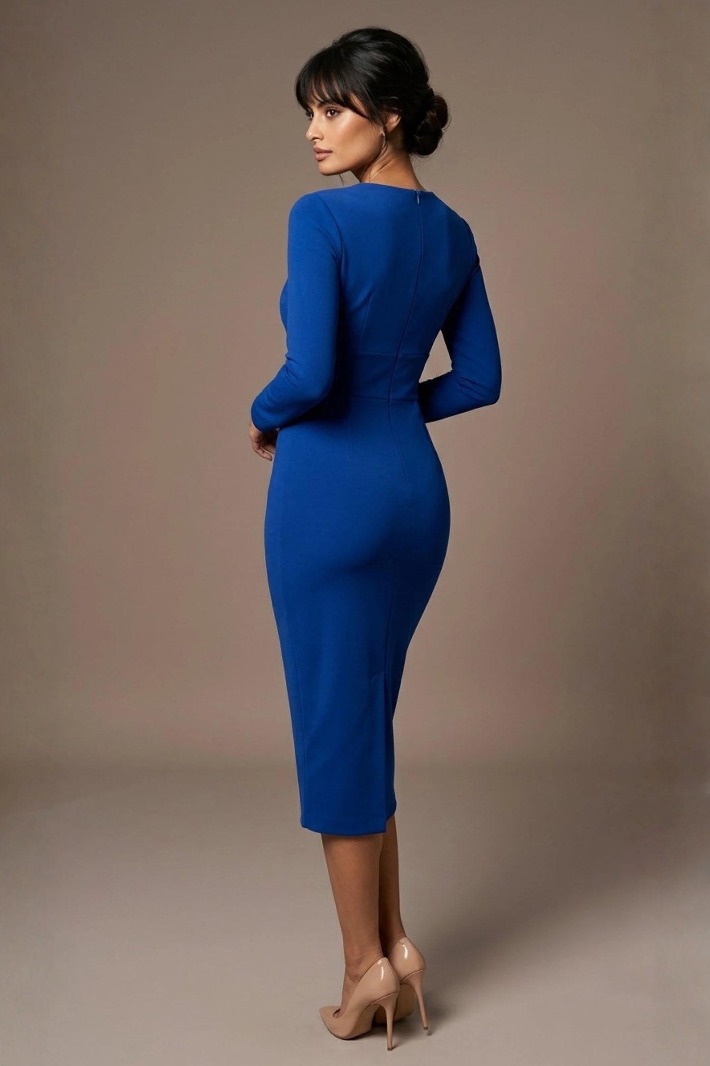 Heidi Sculpted Long Sleeve Pencil Dress