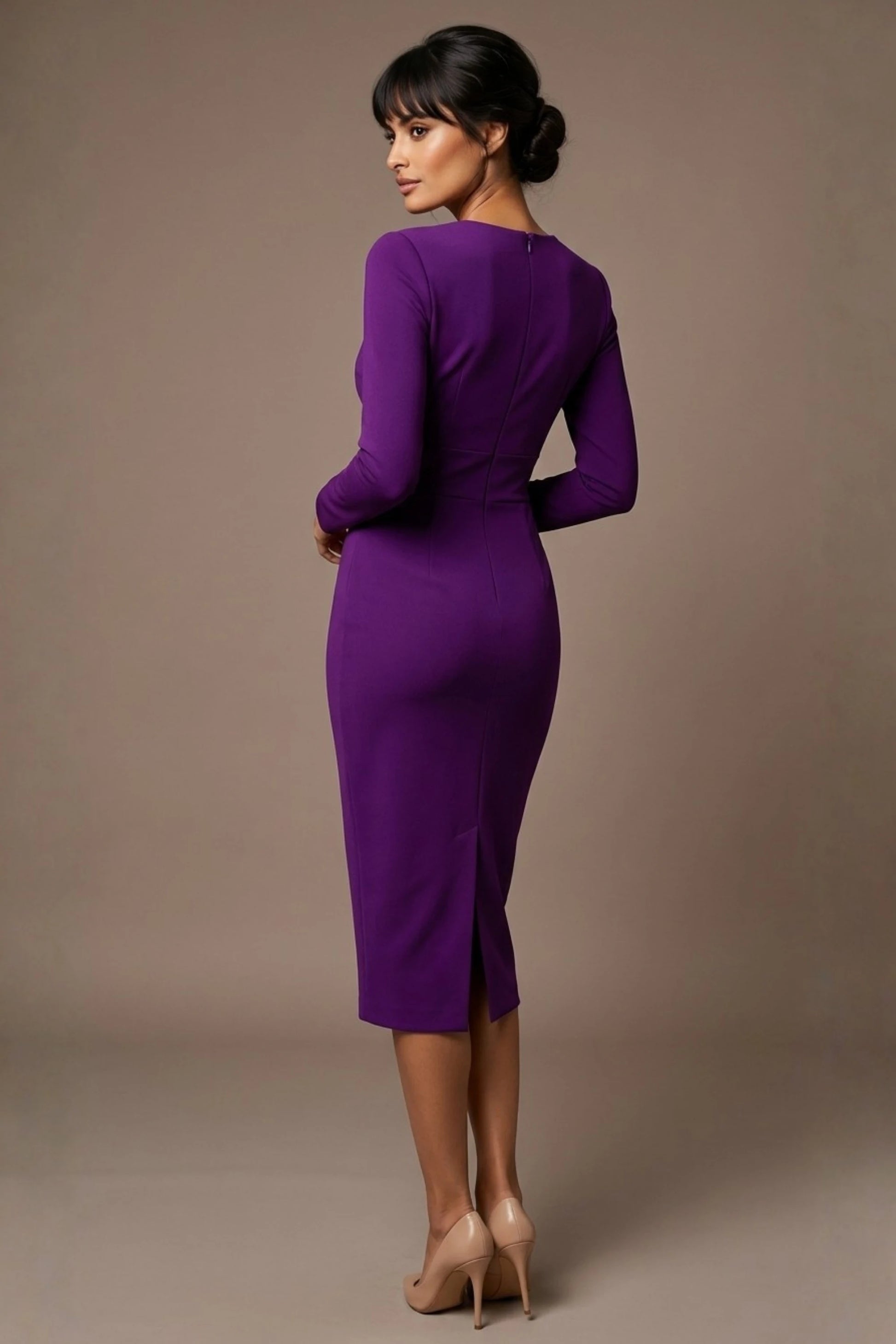 Heidi Sculpted Long Sleeve Pencil Dress