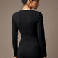 Heidi Sculpted Long Sleeve Pencil Dress