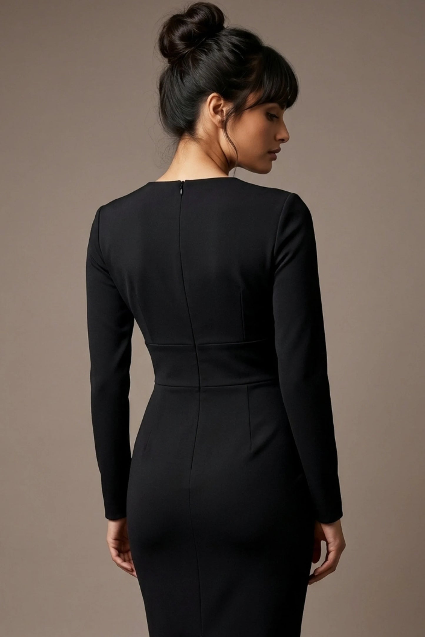Heidi Sculpted Long Sleeve Pencil Dress