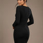 Heidi Sculpted Long Sleeve Pencil Dress
