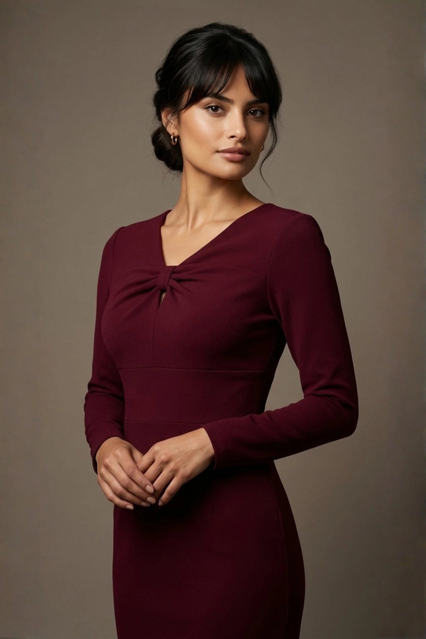Heidi Sculpted Long Sleeve Pencil Dress