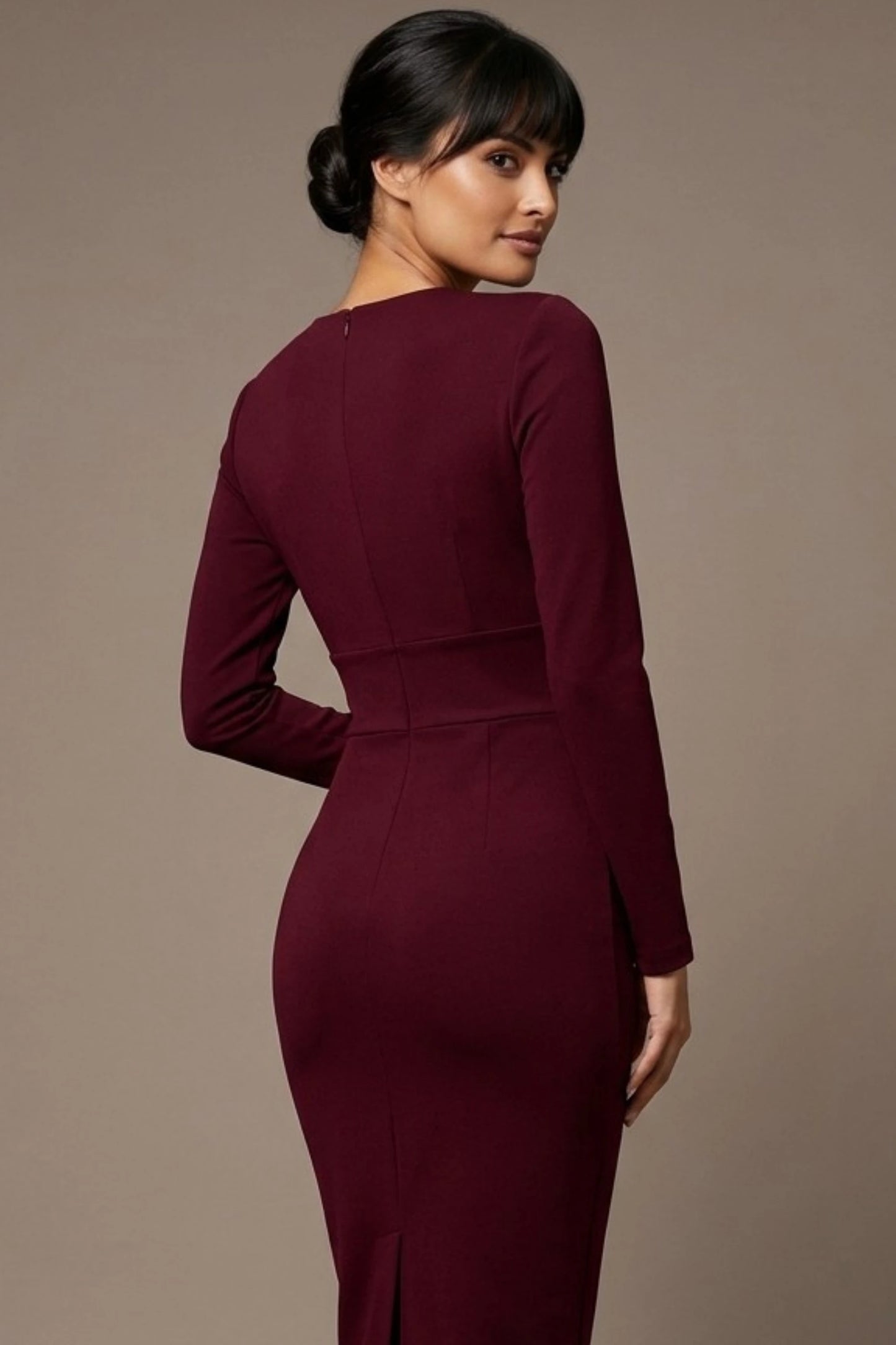 Heidi Sculpted Long Sleeve Pencil Dress