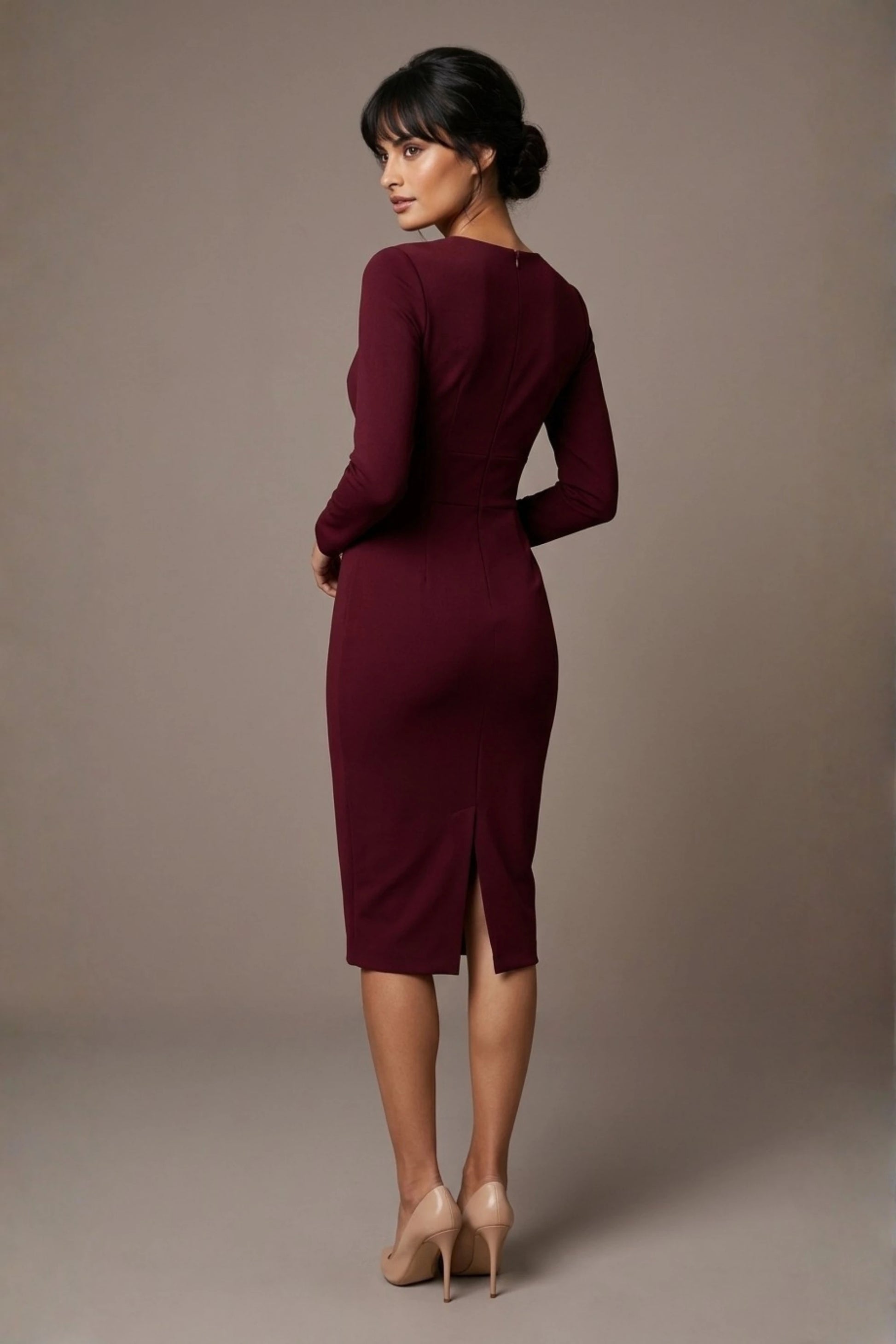 Heidi Sculpted Long Sleeve Pencil Dress