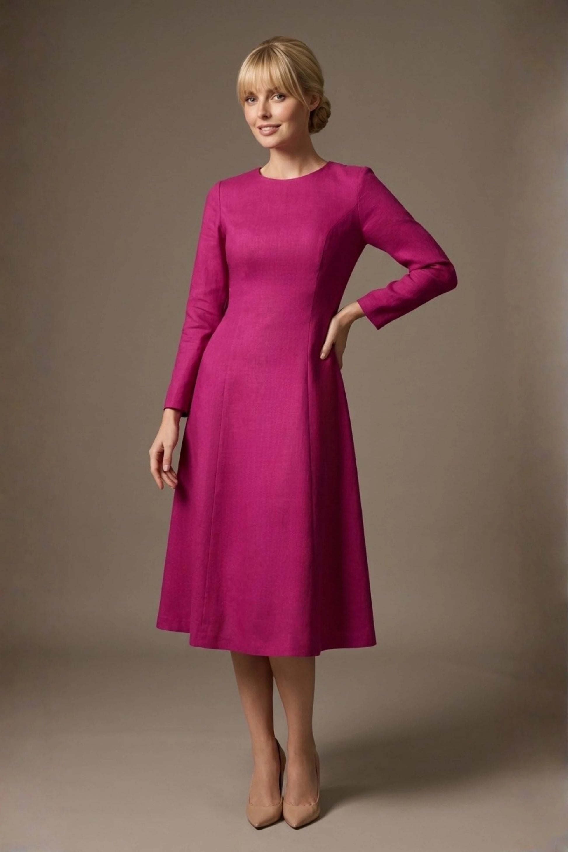 Turner Long Sleeve A-Line Dress