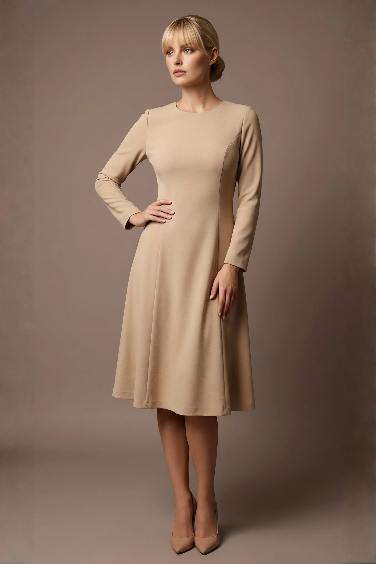 Turner Long Sleeve A-Line Dress