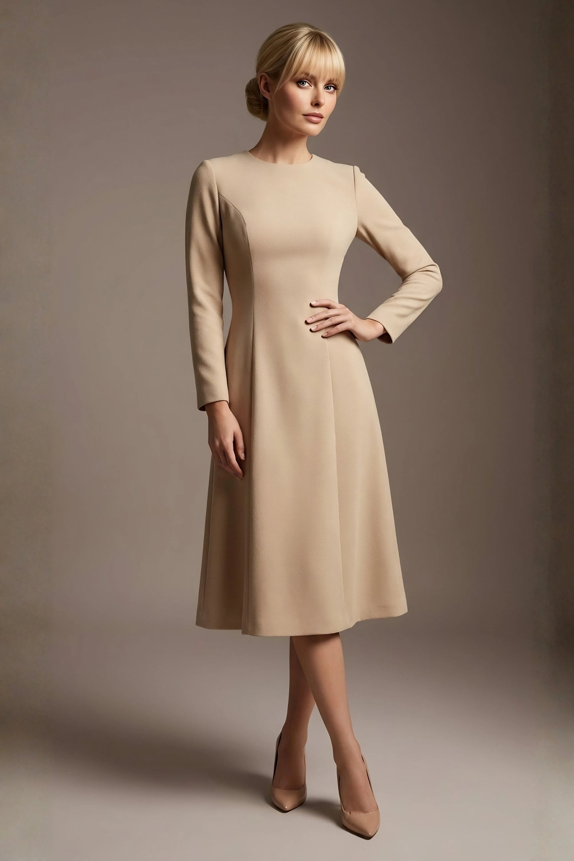 Turner Long Sleeve A-Line Dress