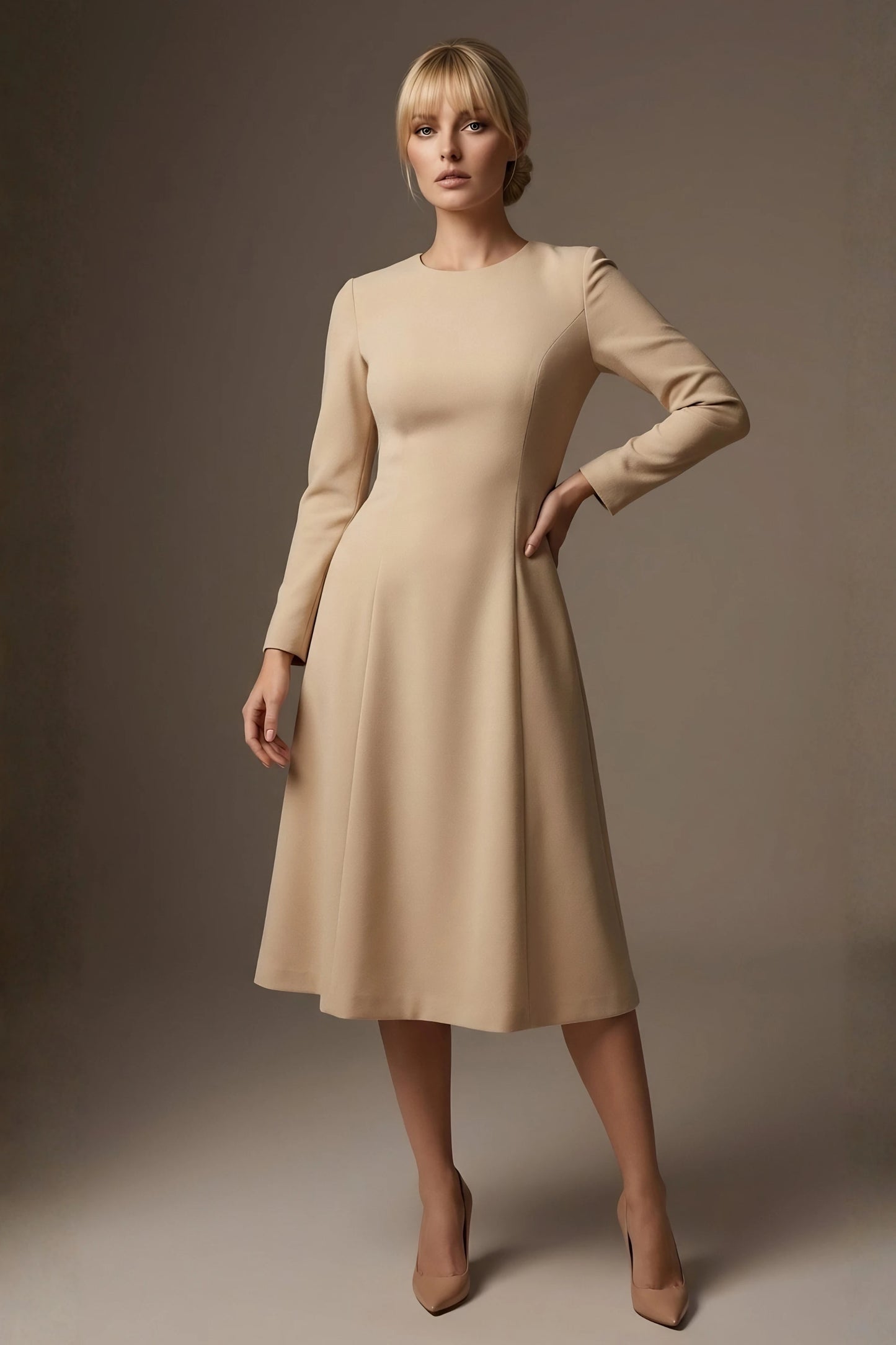 Turner Long Sleeve A-Line Dress
